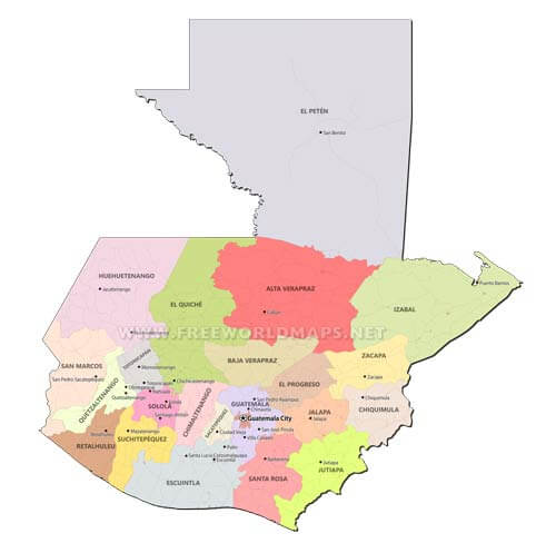 Guatemala political map