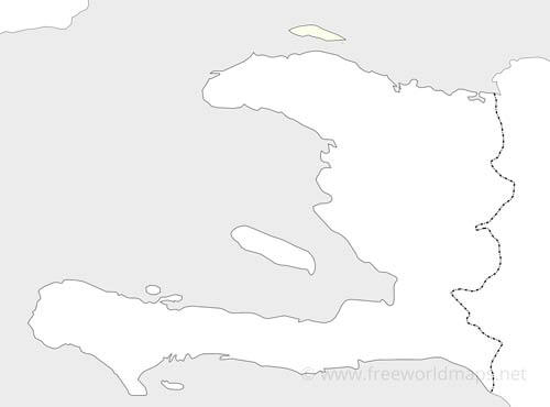 Haiti outline map