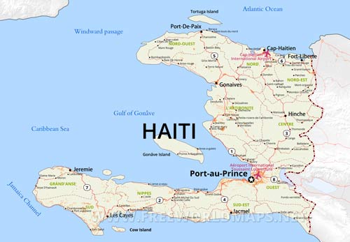 Haiti political map