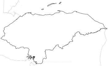 Honduras outline map