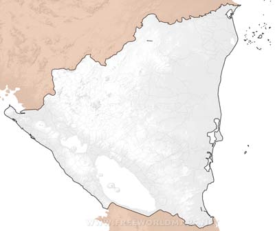 Nicaragua blank map