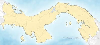 Panama blank map