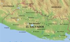 Physical map of Salvador