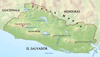 Salvador physical map