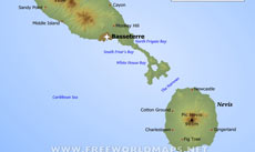 Saint Kitts and Nevis map