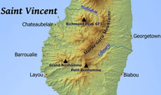Saint Vincent and the Grenadines map