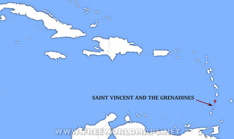 Saint Vincent and the Grenadines location map