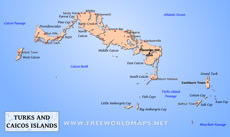 Turks and Caicos Islands map