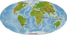 Map of the 7 summits
