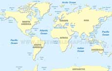 World Oceans map