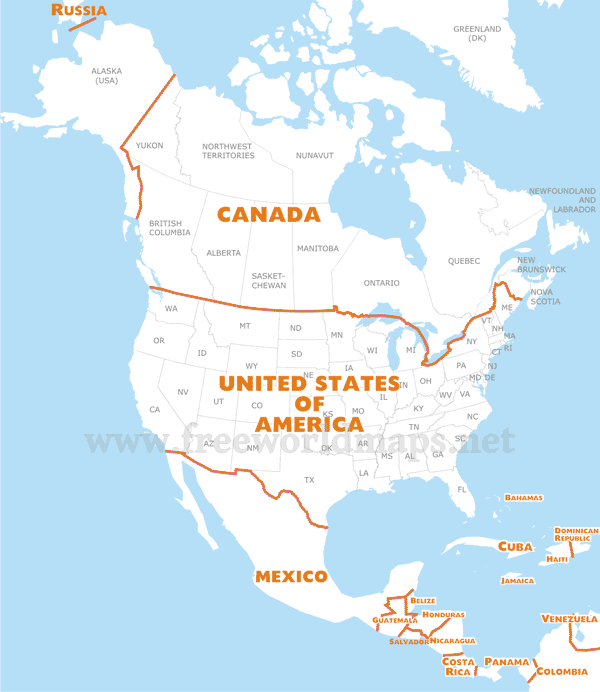 Political Map of North America