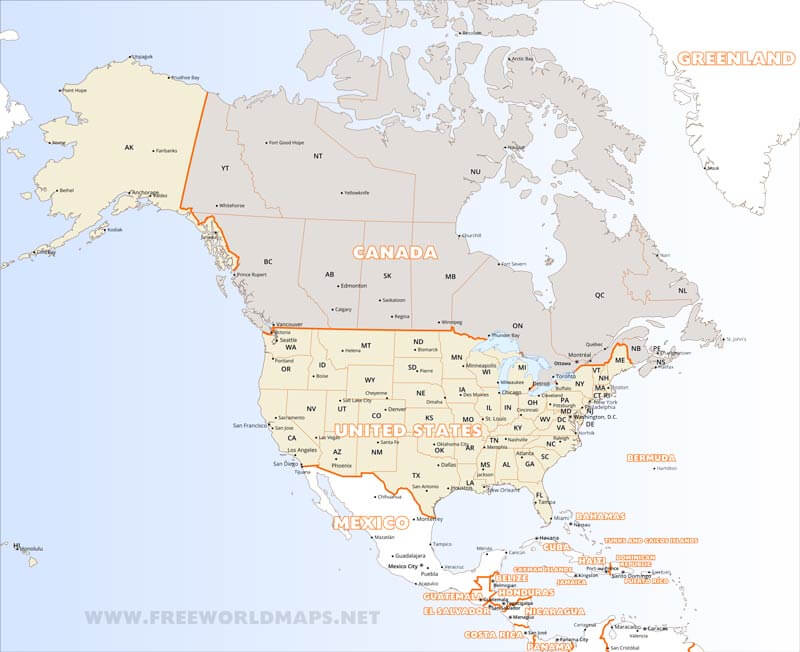 Download North America map