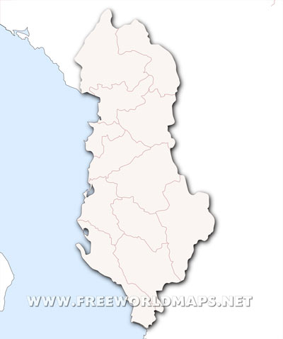 Albania blank map