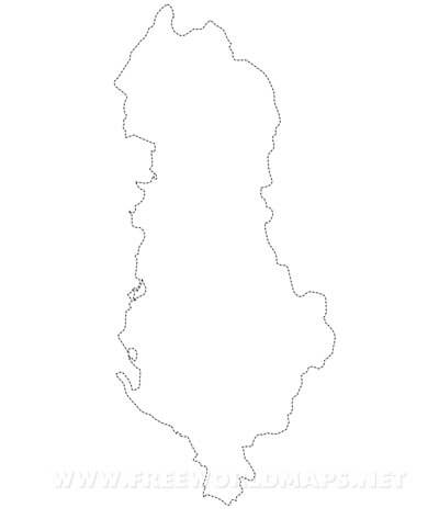 Albania outline map