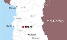 Albania political map Albania political map