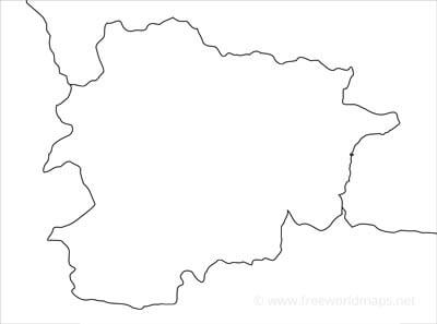 Andorra outline map Andorra outline map