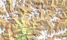 Physical map of Andorra Physical map of Andorra