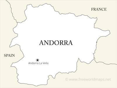 Andorra simple map Andorra simple map