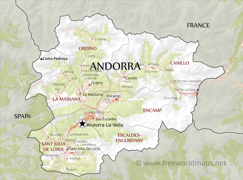 Andorra General Map