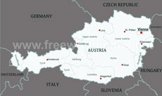 Austria political map