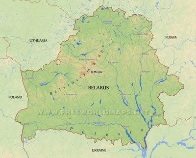 Belarus physical map