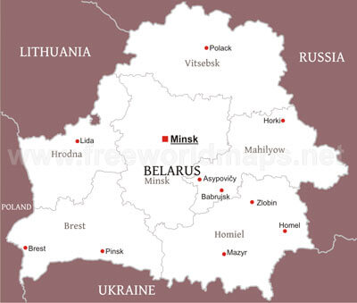 Belarus political map