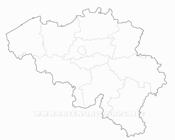 Belgium outline map