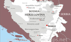 Bosnia political map