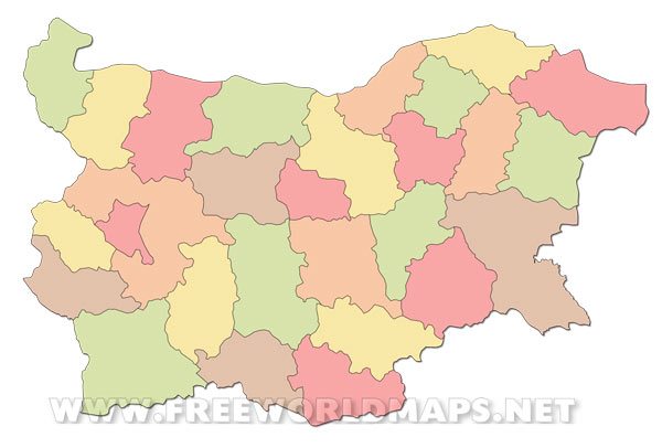 Bulgaria blank map HD