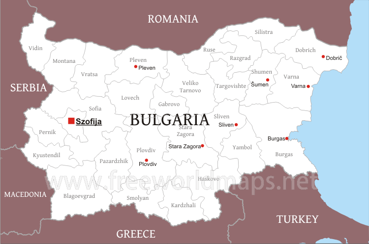 Bulgaria Political Map