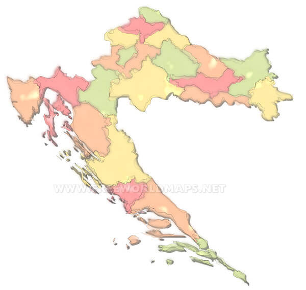 Croatia blank map HD Croatia blank map HD