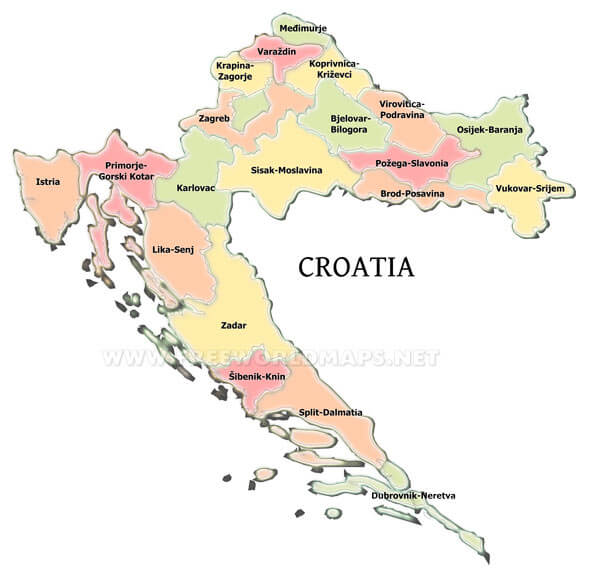 Croatia counties Croatia counties