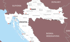Croatia political map Croatia political map