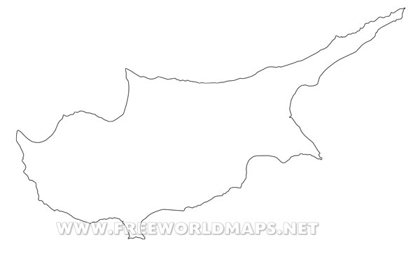 Cyprus outline map