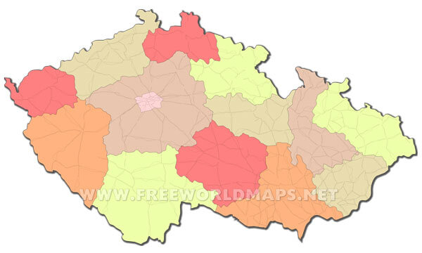 Czechia blank map HD