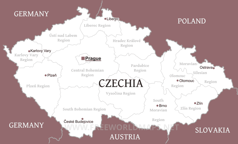 Czechia Political Map