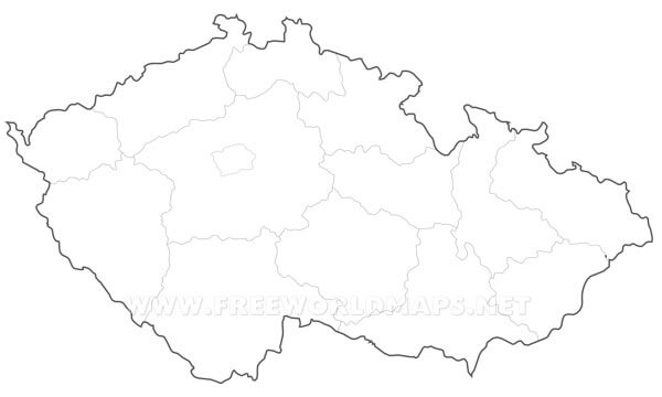 Czechia outline map