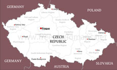 Czechia political map Czechia political map