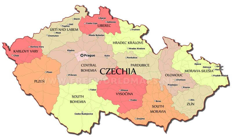 Czechia Political Map