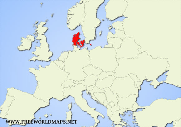 Denmark location map