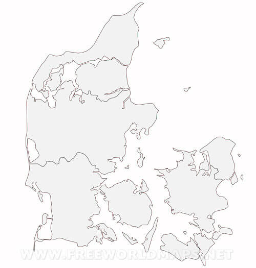 Denmark outline map
