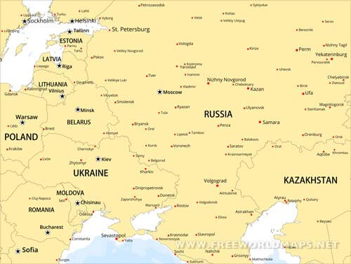 Eastern Europe cities capitals