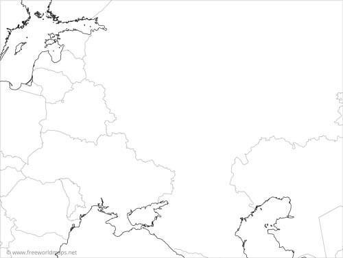 Eastern Europe HD outline map