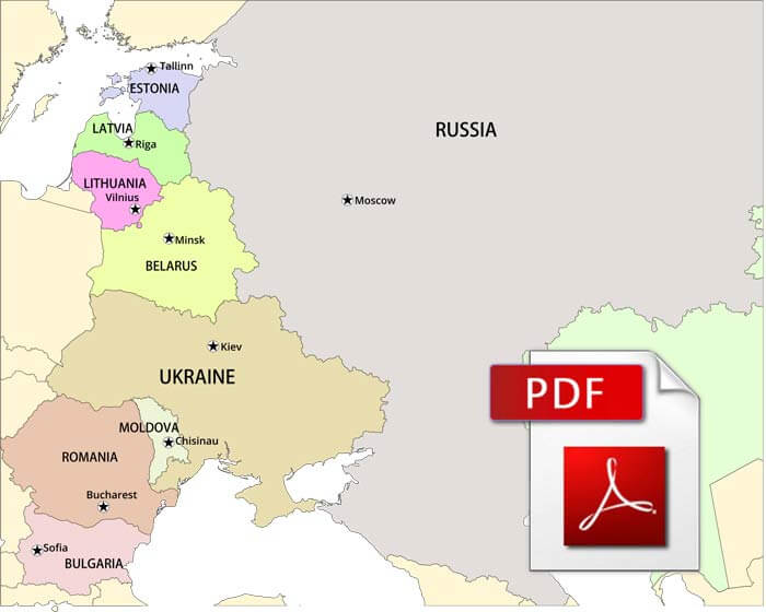 Eastern Europe PDF Map A4