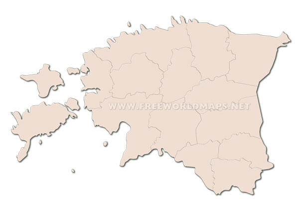 Estonia blank map HD