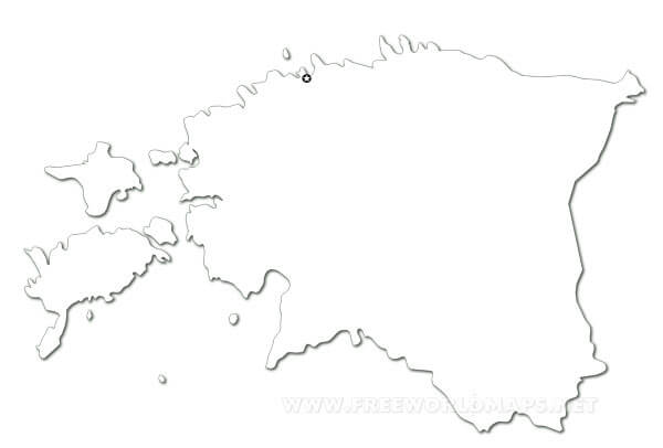 Estonia outline map