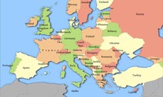 Europe political map