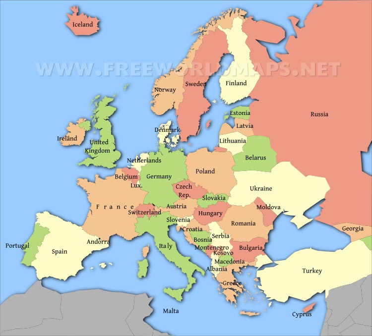 Europe Political Map Europe Political Map