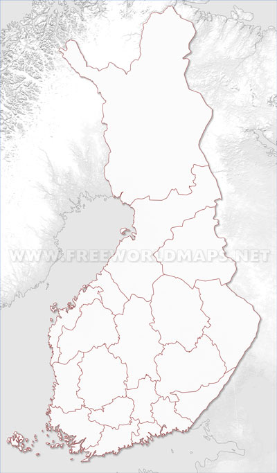 Finland blank map HD