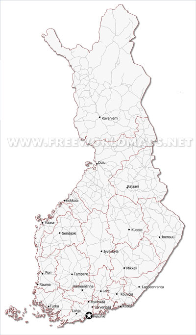 Finland roads map